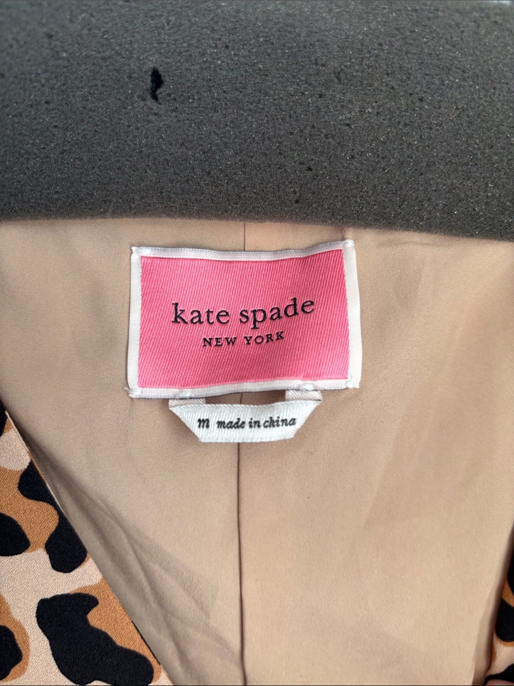 kate spade Leopard-Print Midi Wrap Dress - Tan & Black - Picture 2 of 7